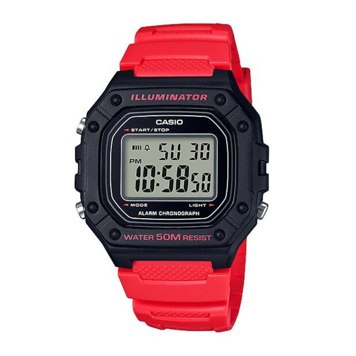 CASIO - Reloj Casio Modelo W-218H-4B  Diseño Deportivo