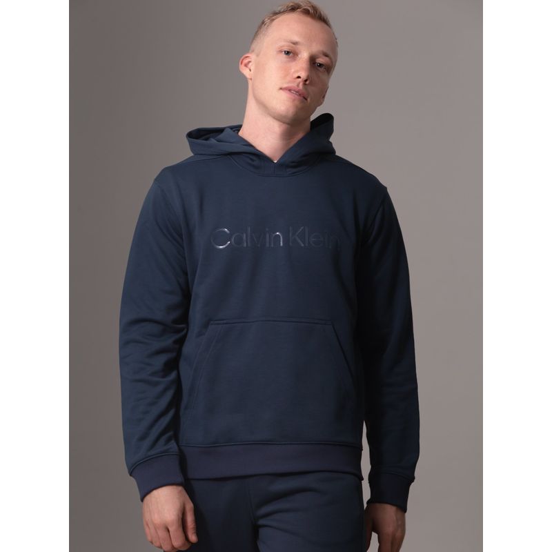 CALVIN KLEIN - Buzo Azul Sport Con Logotipo Tonal Calvin Klein