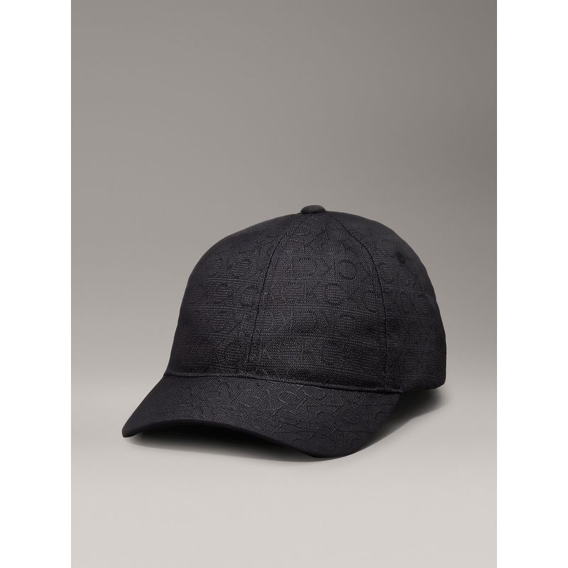 CALVIN KLEIN - Gorra negra de jacquard con logo Calvin Klein