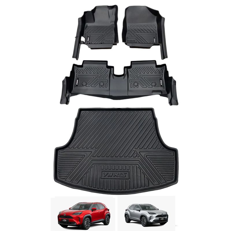 GENERICO - Tapetes Termoformados 5D Para Toyota Yaris Cross 2022-2025
