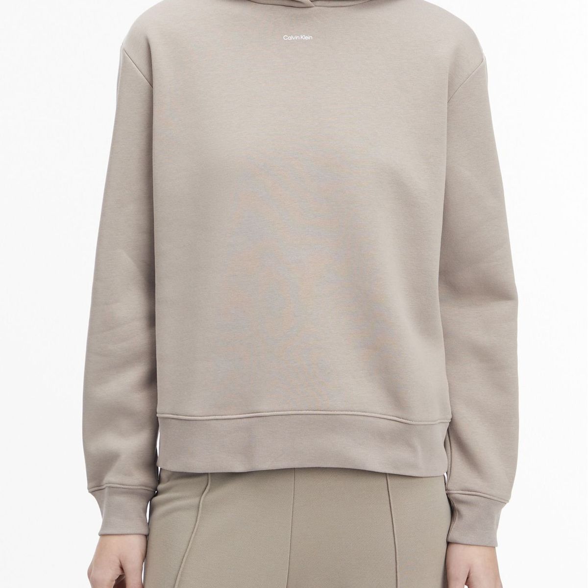 CALVIN KLEIN - Saco gris de felpa con nano logo Calvin Klein