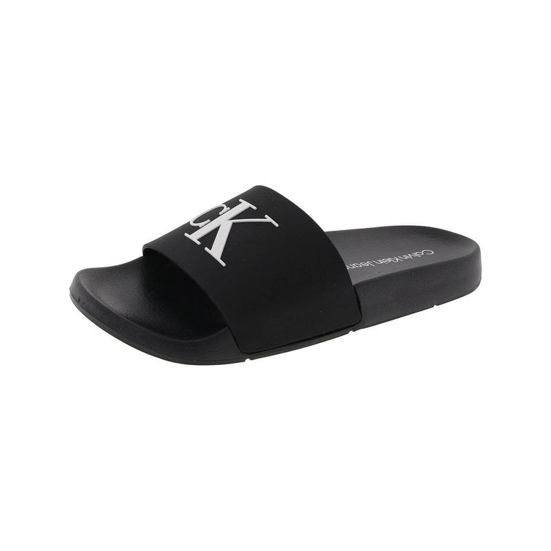 CALVIN KLEIN - Sandalias negro con monograma en relieve Calvin Klein