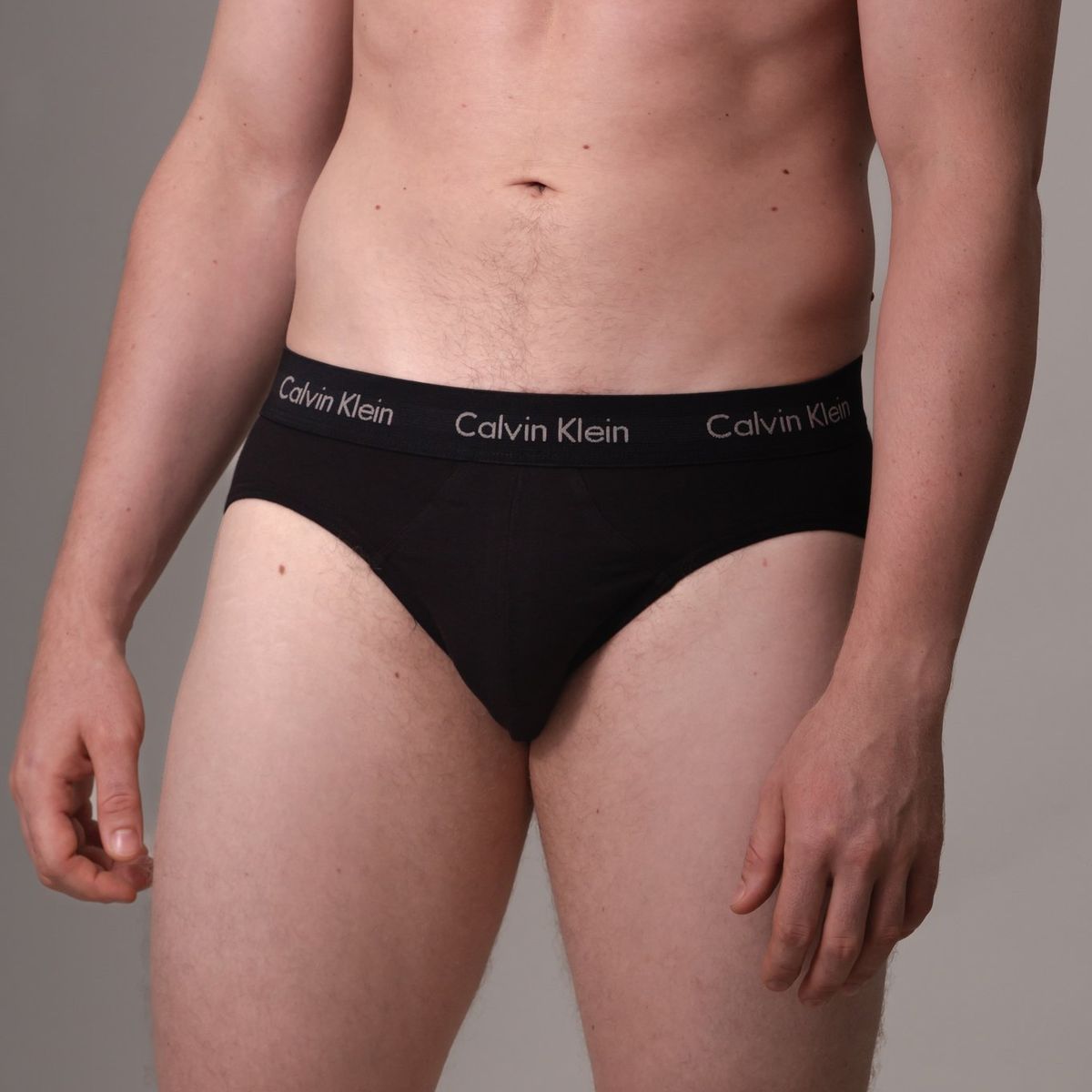 CALVIN KLEIN - Pack negro de 3 slips - Cotton Stretch Wicking Calvin Klein