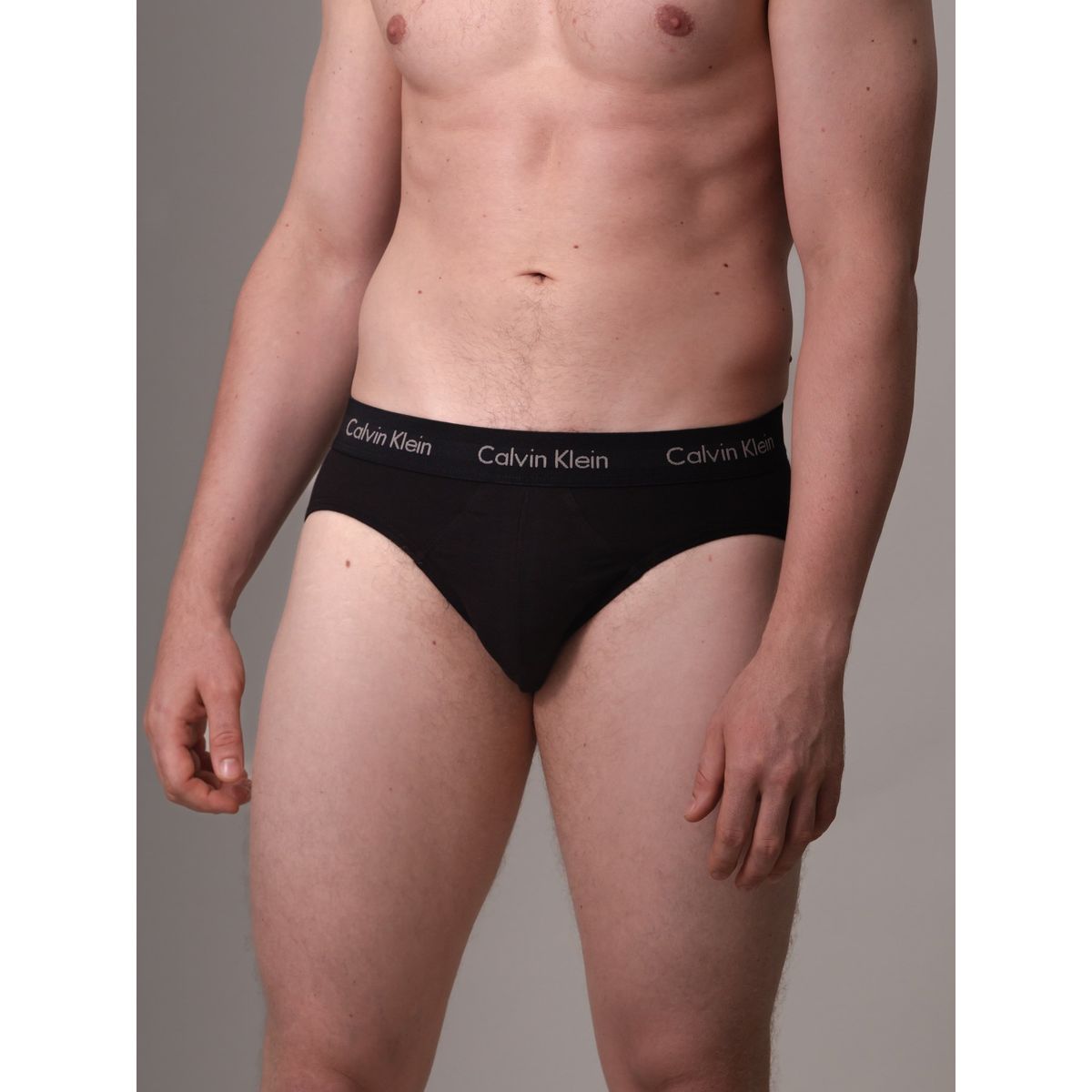CALVIN KLEIN - Pack negro de 3 slips - Cotton Stretch Wicking Calvin Klein