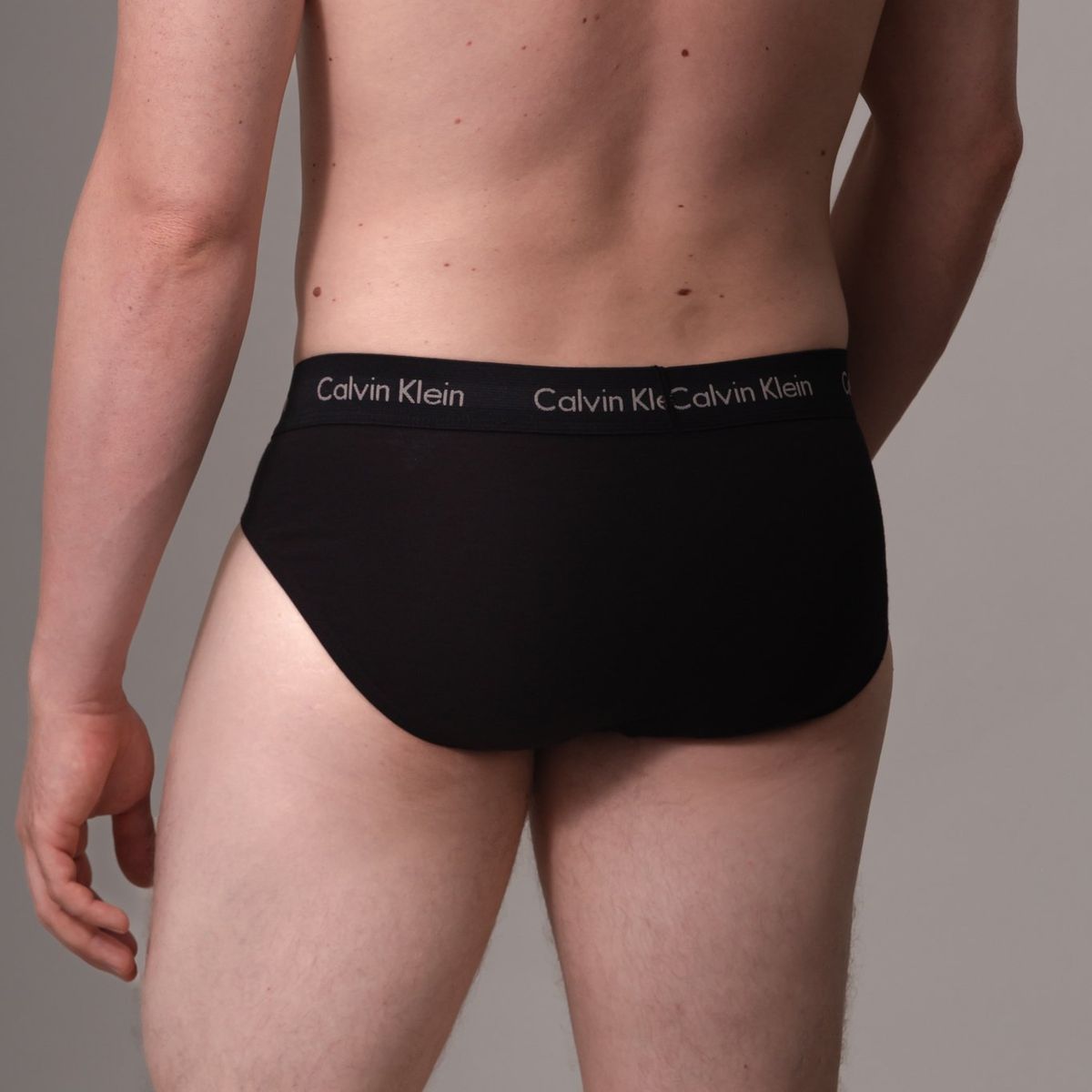 CALVIN KLEIN - Pack negro de 3 slips - Cotton Stretch Wicking Calvin Klein