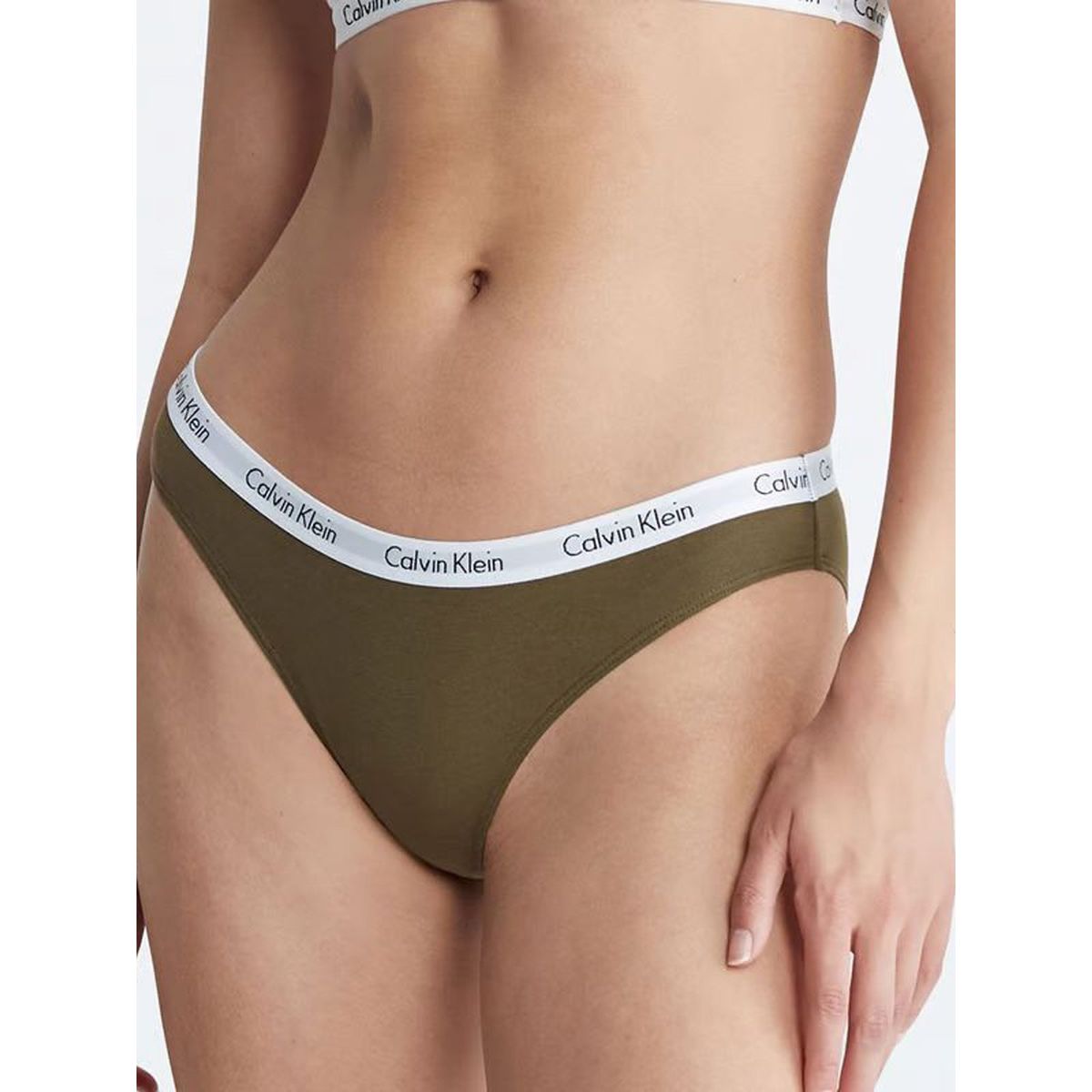 CALVIN KLEIN - Tanga verde - Modern logo Calvin Klein