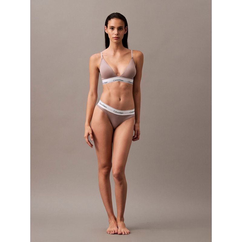 CALVIN KLEIN - Pantie Tipo Tanga Beige - Modern Cotton Calvin Klein