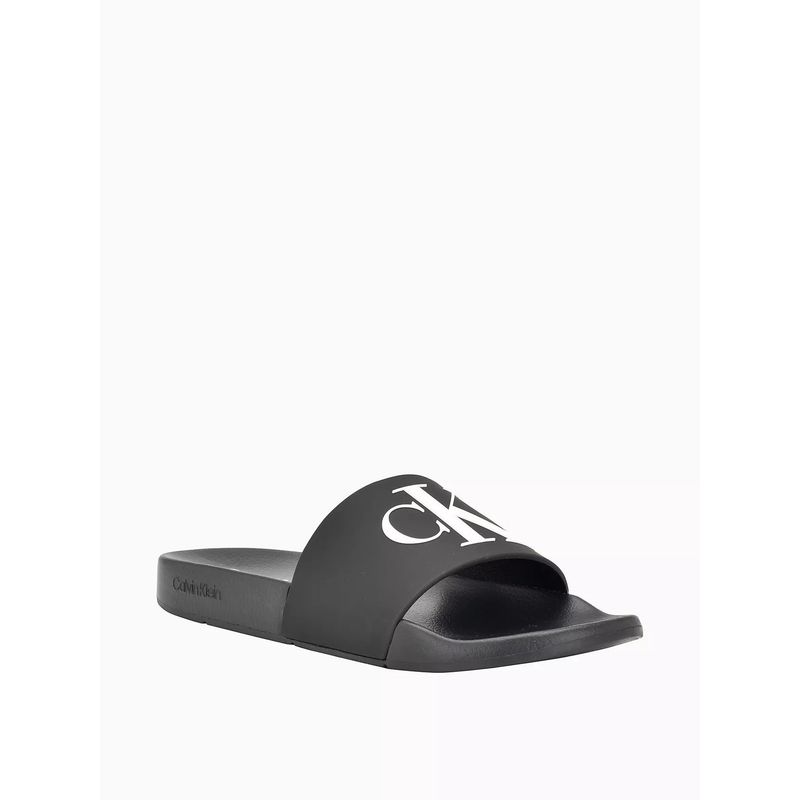 CALVIN KLEIN - Sandalias negro con monograma Calvin Klein