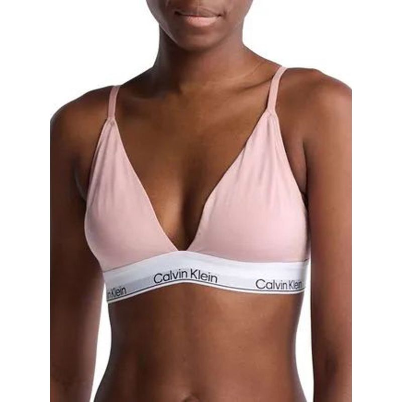 CALVIN KLEIN - Bralette Beige Lined Triangle - Modern Cotton Calvin Klein
