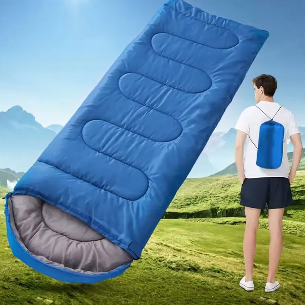 GENERICO - Saco Para Dormir Camping Cama Colchon Bolsa Termica Acampar