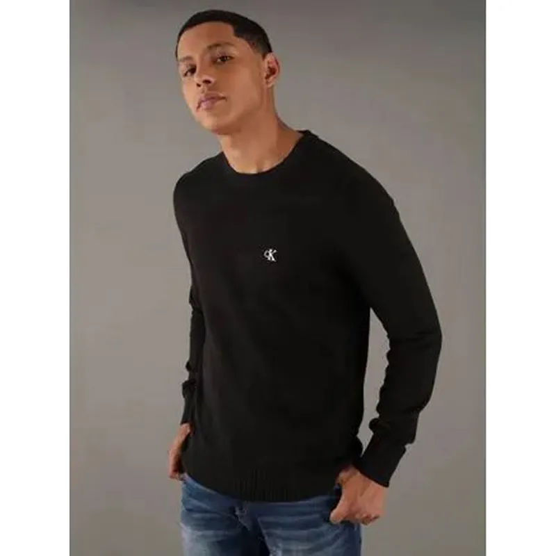 CALVIN KLEIN - Saco negro tejido moderno con cuello redondo Calvin Klein