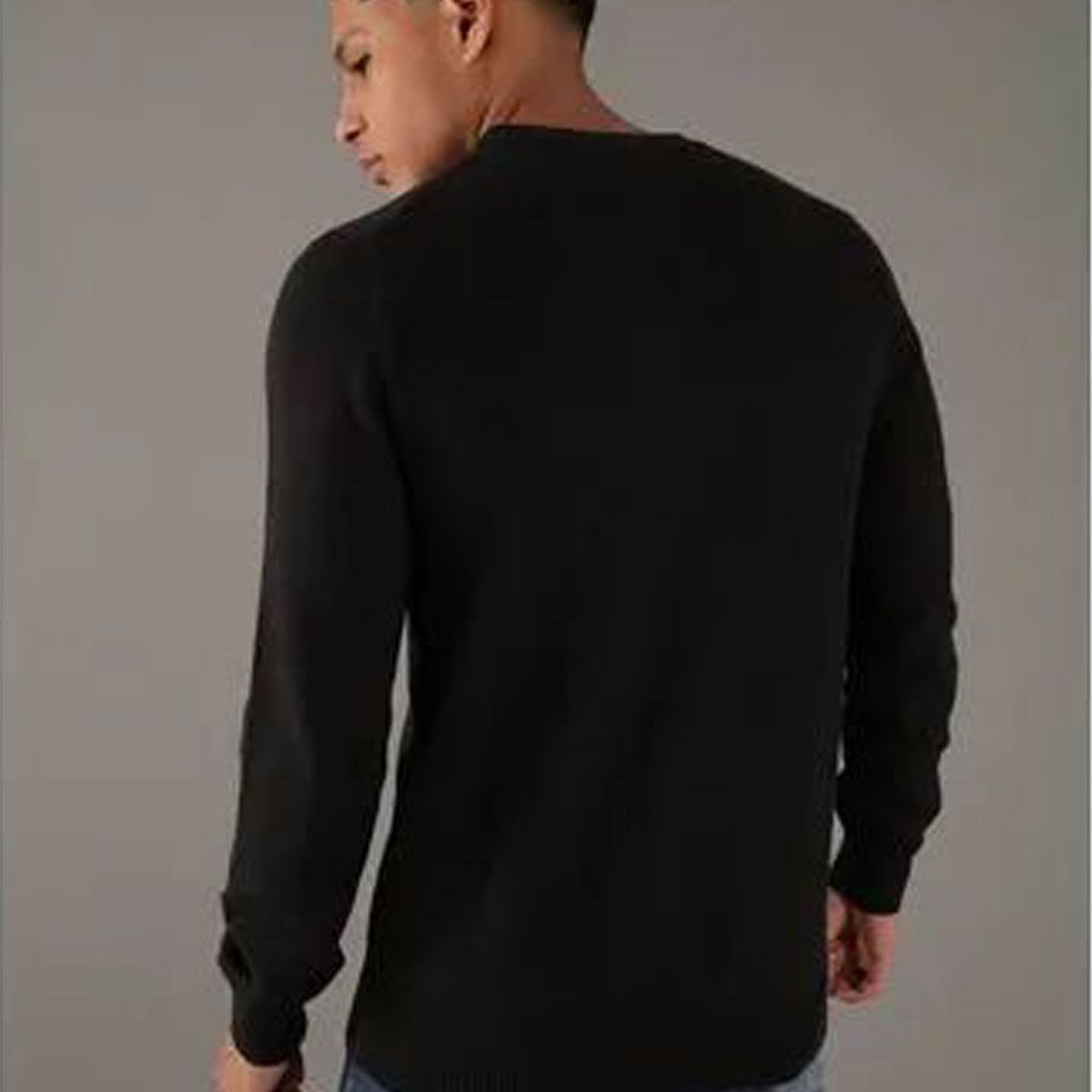 CALVIN KLEIN - Saco negro tejido moderno con cuello redondo Calvin Klein