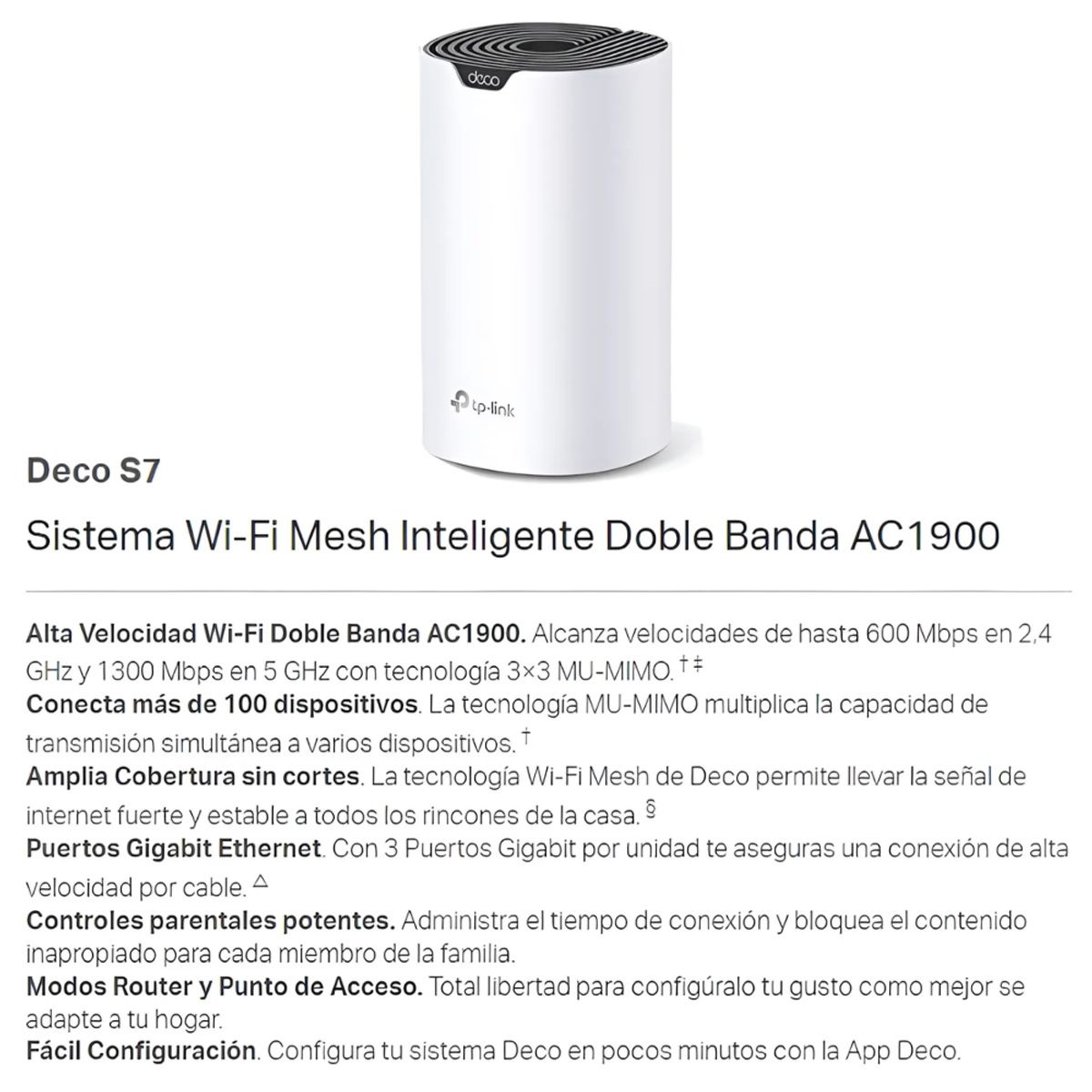 TP LINK - SISTEMA MESH TP-LINK DECO S7 AC1900 3PACK