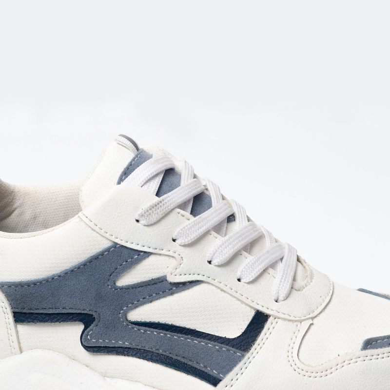 GENERICO - Tenis Mujer Cuero Azul Millenials Sidney
