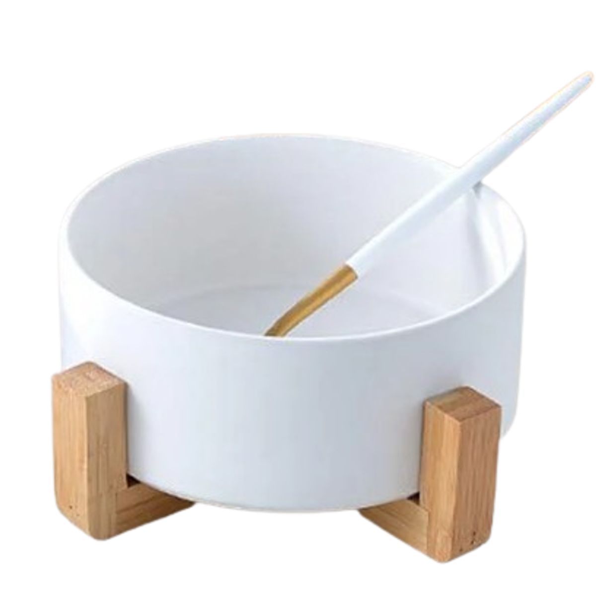 PETS ACCESORIOS - Comedero o Bebedero Ceramica Gato Blanco