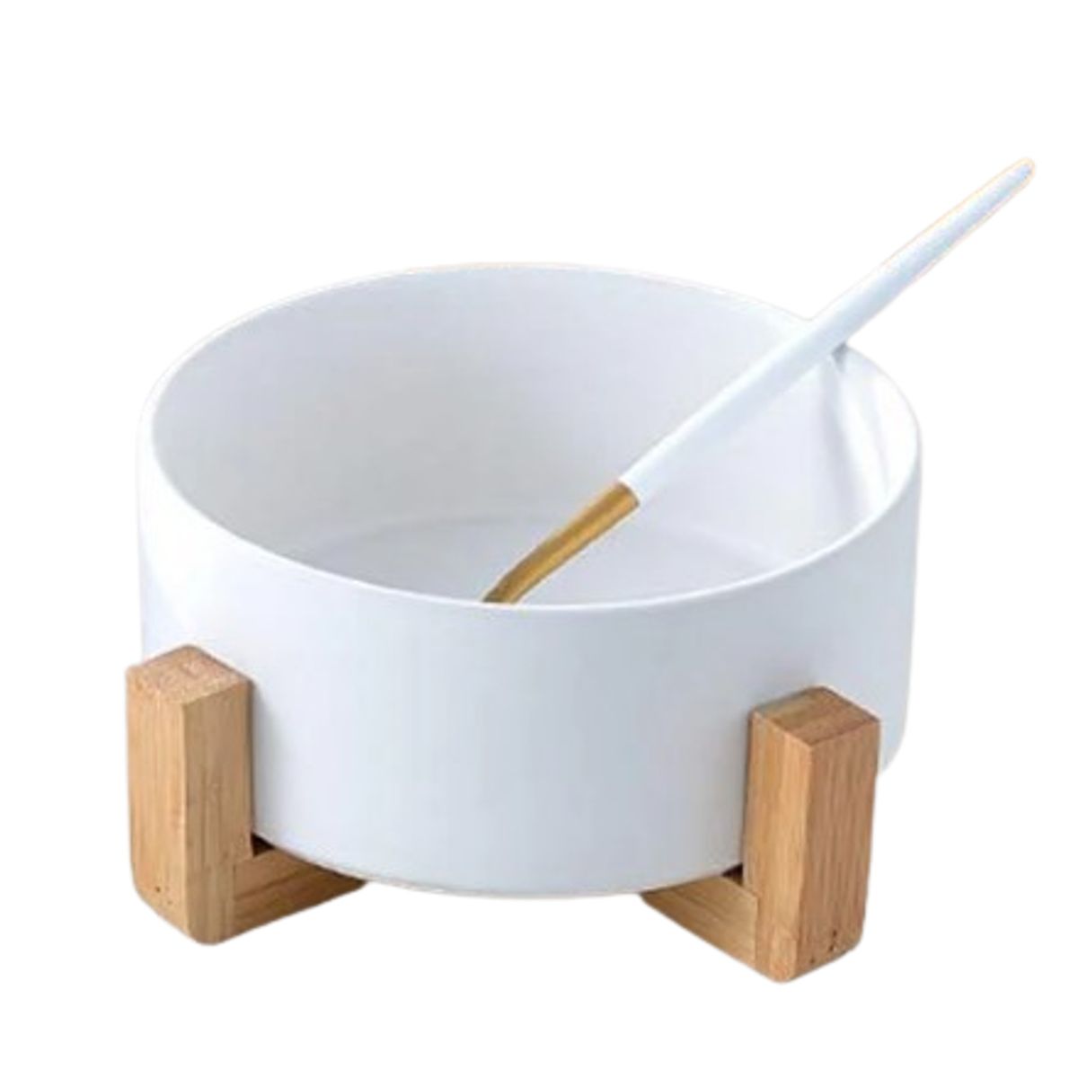 PETS ACCESORIOS - Comedero o Bebedero Ceramica Gato Blanco