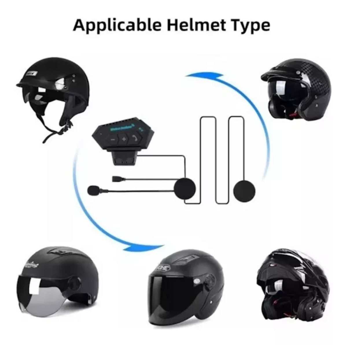 GENERICO - Intercomunicador BT12 para Casco de Moto con Conexión Bluetooth