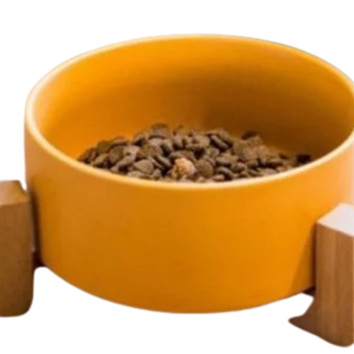 PETS ACCESORIOS - Comedero o Bebedero Ceramica Gato Amarillo