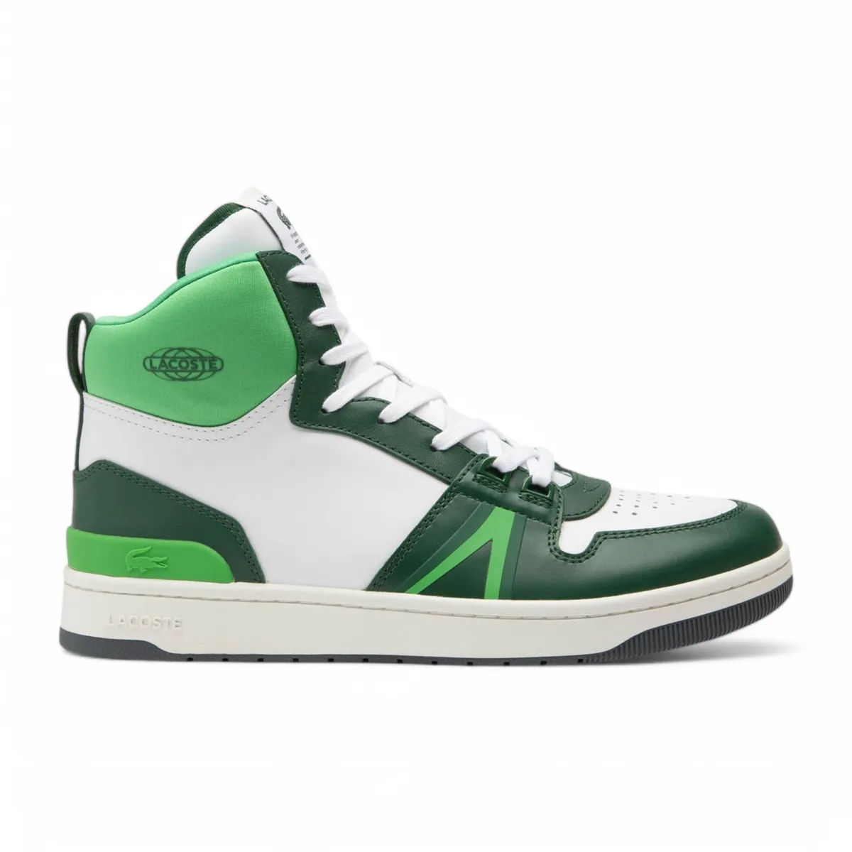 LACOSTE - Zapatilla Hombre Lacoste L001 Mid A0078 BlancoVerde