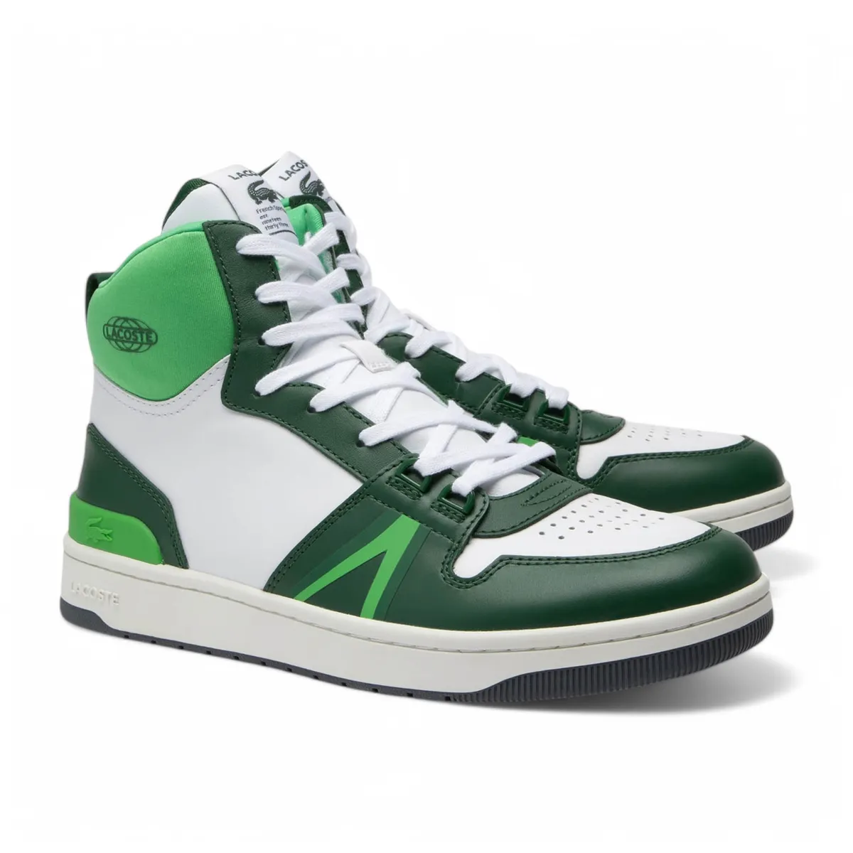 LACOSTE - Zapatilla Hombre Lacoste L001 Mid A0078 BlancoVerde