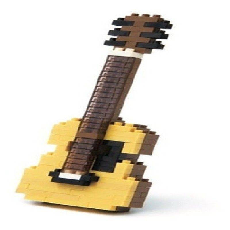 NANOBLOCK - Guitarra Acústica Microbloques De Construcion Nanoblock