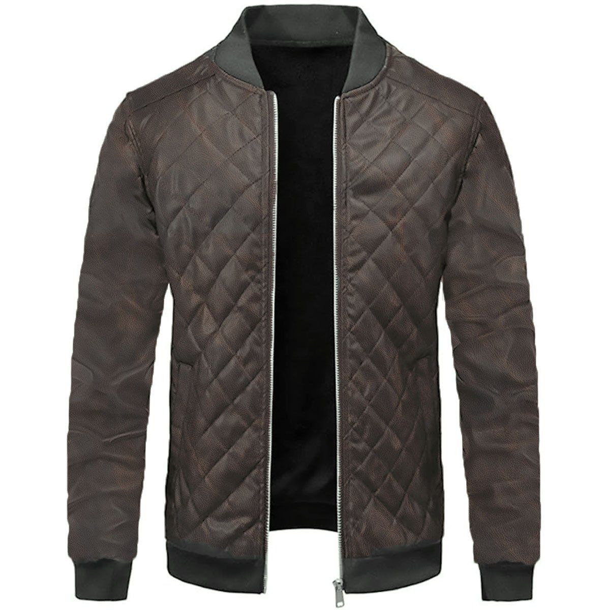 THE CLOTHING COMPANY - Chaqueta Hombre Cuero Sintético Diseño Cuadros