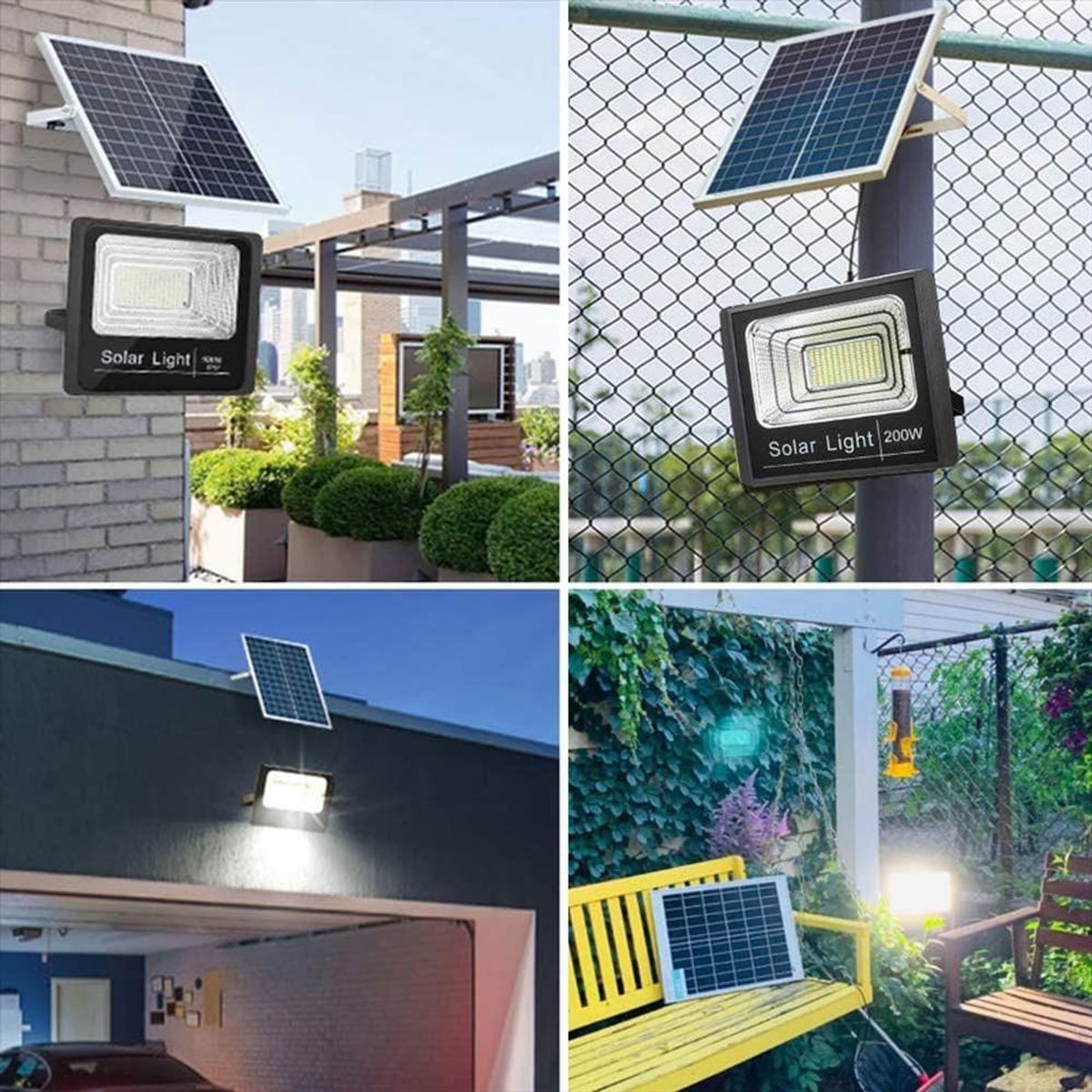 SKY - Reflector Solar 200W Lampara Led Panel Solar Control Remoto