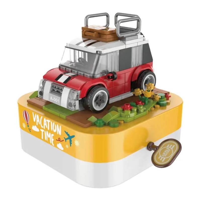 MARKET TOYS - Arma Todo Caja Musical Carro De Viaje 257 Pcs