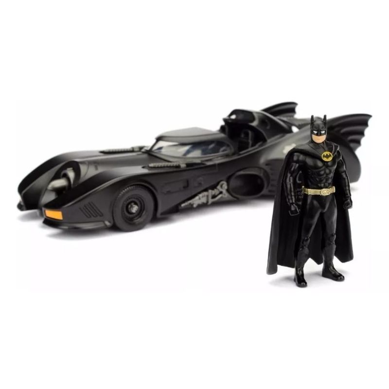 JADA TOYS - Carro Batimovil 1989 + Figura Batman Jada Escala 1/24  23 CM