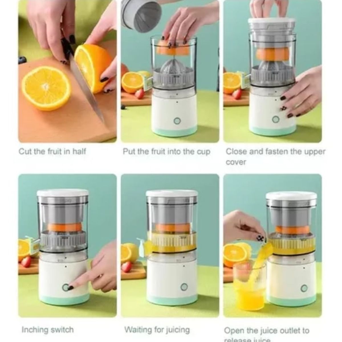 GENERICO - Exprimidor Eléctrico Portátil De Naranjas Recargable