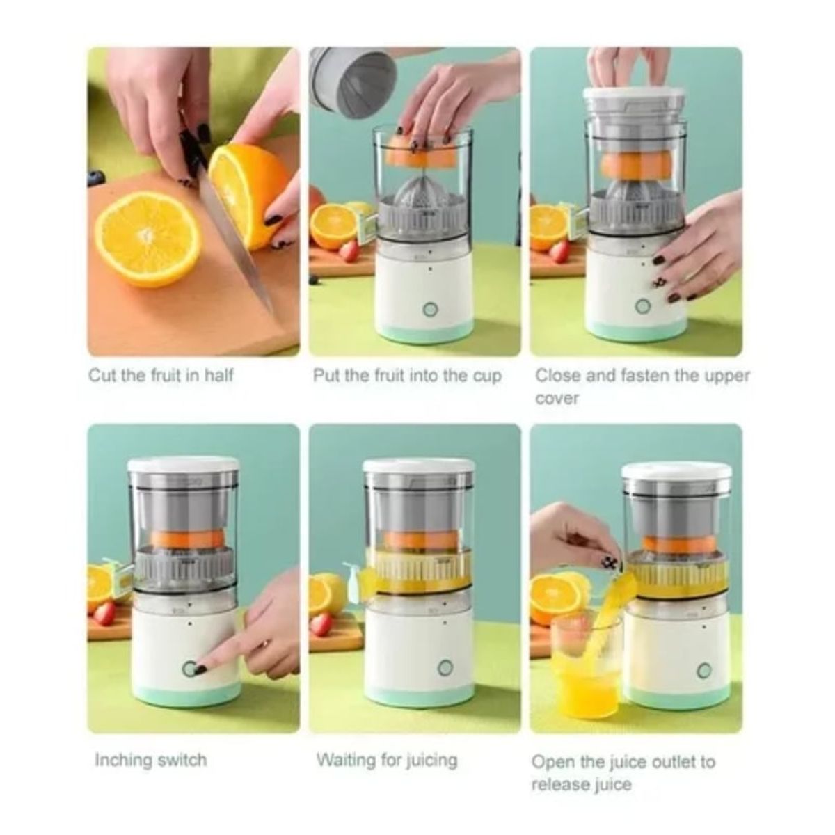 GENERICO - Exprimidor Eléctrico Portátil De Naranjas Recargable