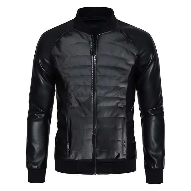 THE CLOTHING COMPANY - Chaqueta Hombre Cuero Sintético Diseño Lineas