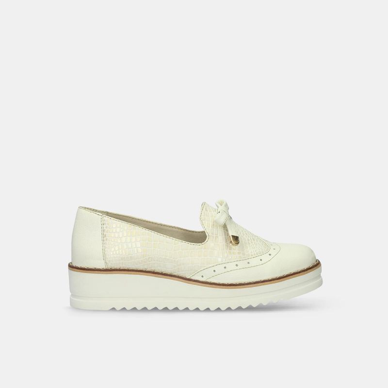 BATA - Mocasines Para Mujer Bata Blanco Jorun