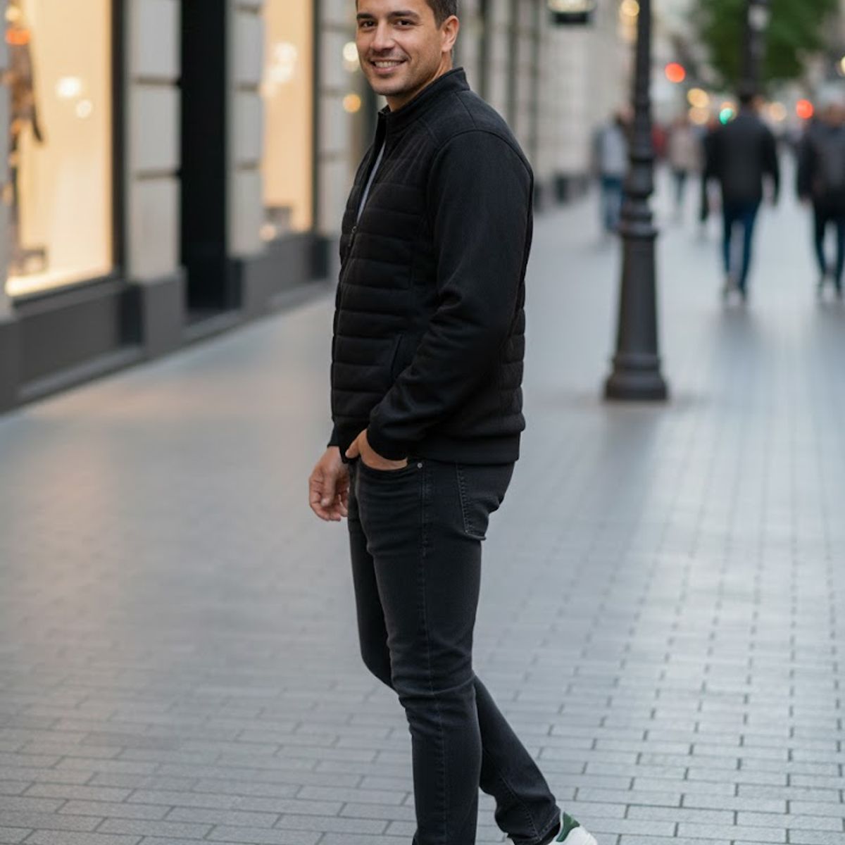 THE CLOTHING COMPANY - Chaqueta Hombre Lineas Gamuzada Forrada