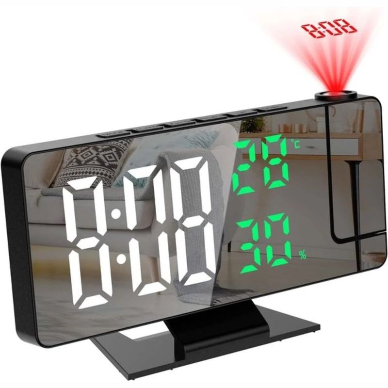 GENERICO - Reloj De Mesa Despertador Digital Con Proyector