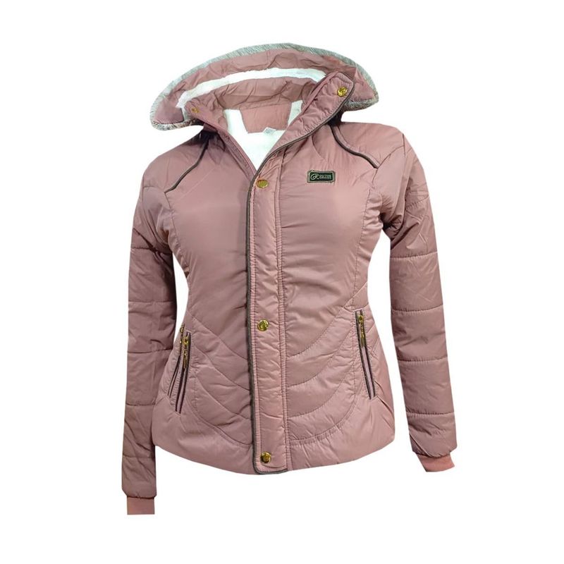 MODA EN CIRCUITO - Chaqueta Impermeable Corta Para Mujer Forrada en Ovejero