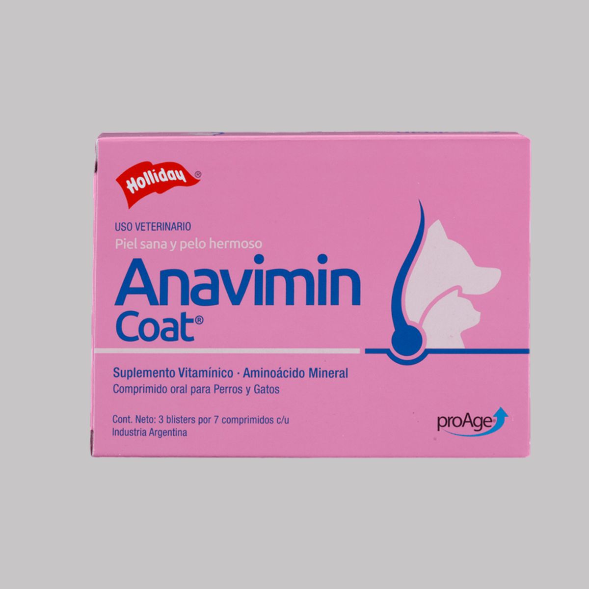 HOLLIDAY - Anavimin Coat Biomodulador Perros y Gatos x 21 tabletas