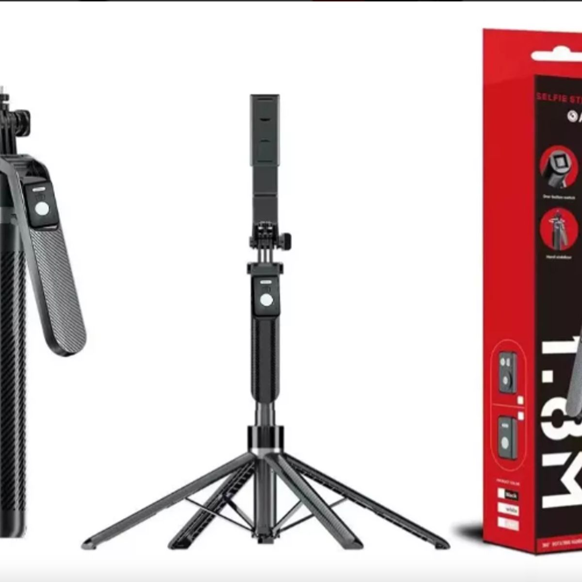 GENERICO - Palo Selfie Stick Tripode 180cm 360 Bluetooth Celular Gopro