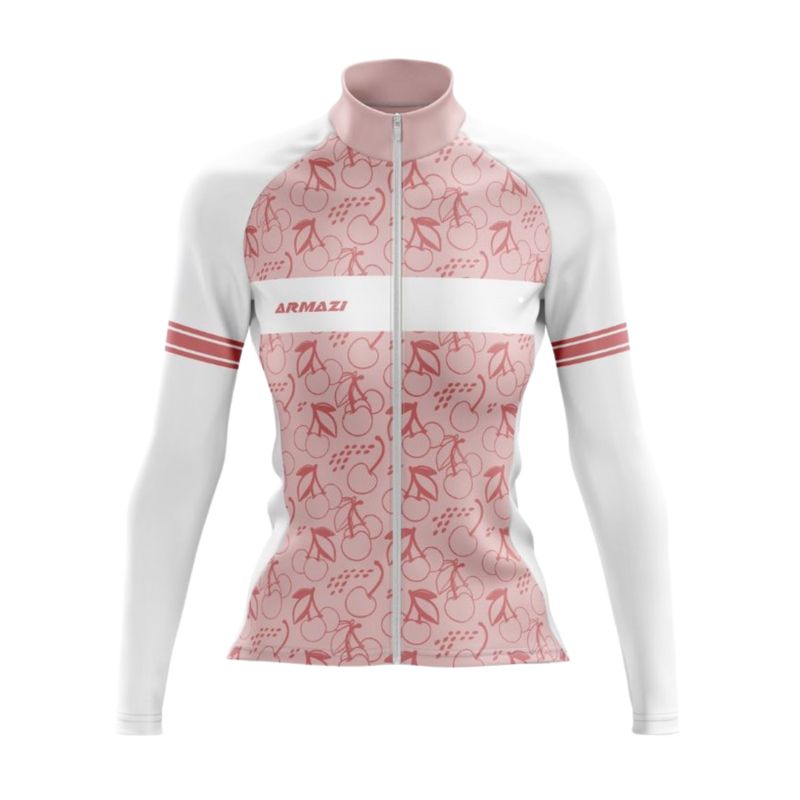 ARMAZI SPORT - JERSEY DE CICLISMO DAMA ARMAZI MANGA LARGA ROSA.