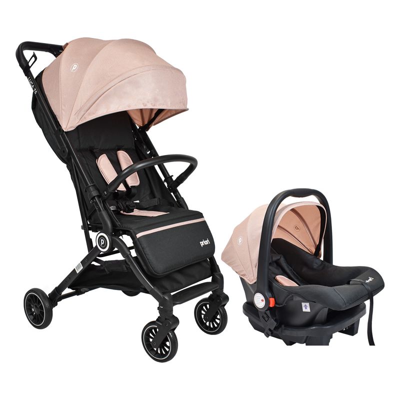 PRIORI - Coche Bebe Tipo Maleta Luca con portabebe Priori Rosa