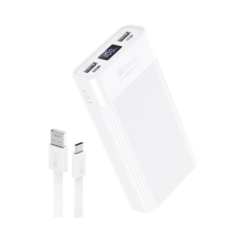 1 HORA - Power Bank Batería Portátil 20000mah 1hora Gar117 Color Blanco