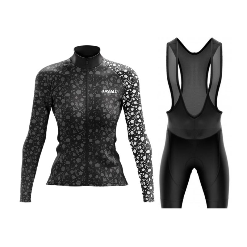 ARMAZI SPORT - UNIFORME DE CICLISMO ARMAZI MANGA LARGA DAMA NEGRO