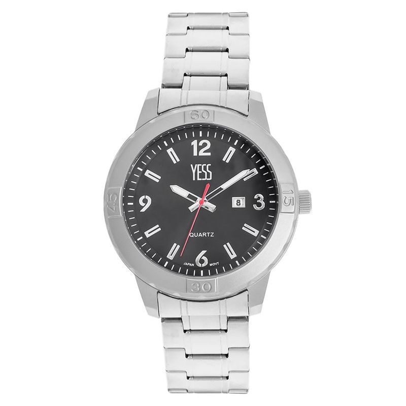 YESS - Reloj YESS Para Hombre Color Plata Tablero Negro Ref EA9029G-01
