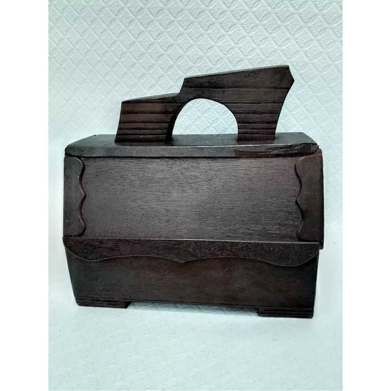 GENERICO - Caja De Lustrar Calzado Antigua En Madera Funcional
