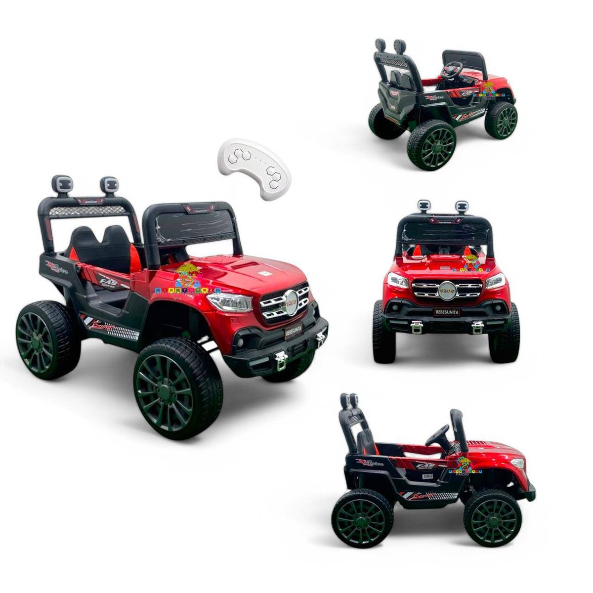 BRITOCHET - Carro Montable  Electrico Recargable Niño 1 a 5 Años