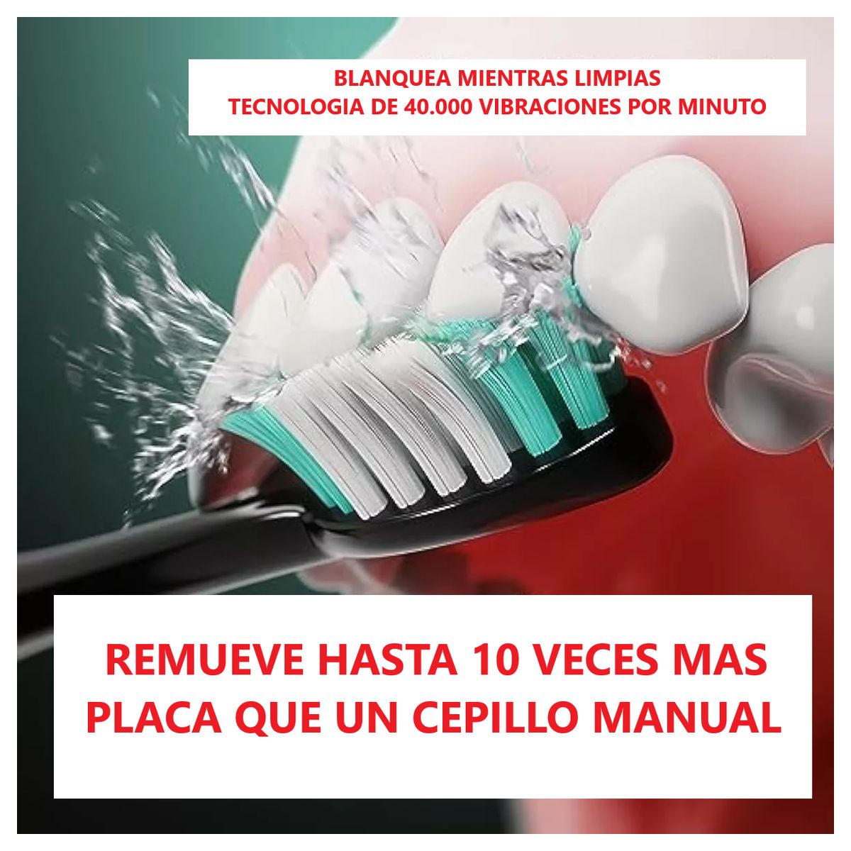GENERICO - Cepillo De Dientes Ultra Blanqueador Aquasonic Black Serie
