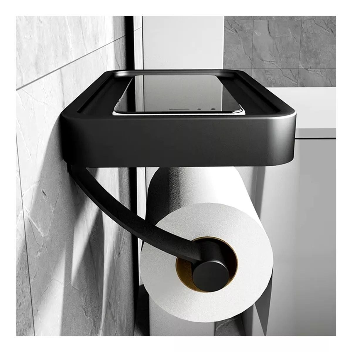 GENERICO - Soporte Portarollo Para Papel Higienico Apoyo De Telefono