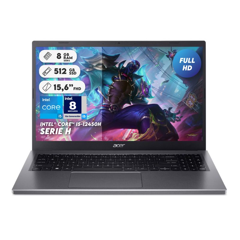 ACER - Portátil Acer Intel Core I5 12450h Ram 8gb Ssd 512gb 156 Computador portátil