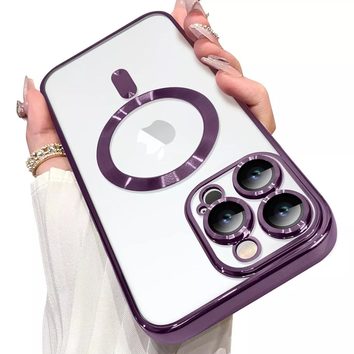 GENERICO - Forro Estuche De Lujo Magnético Antichoque Para iPhone 16 pro max