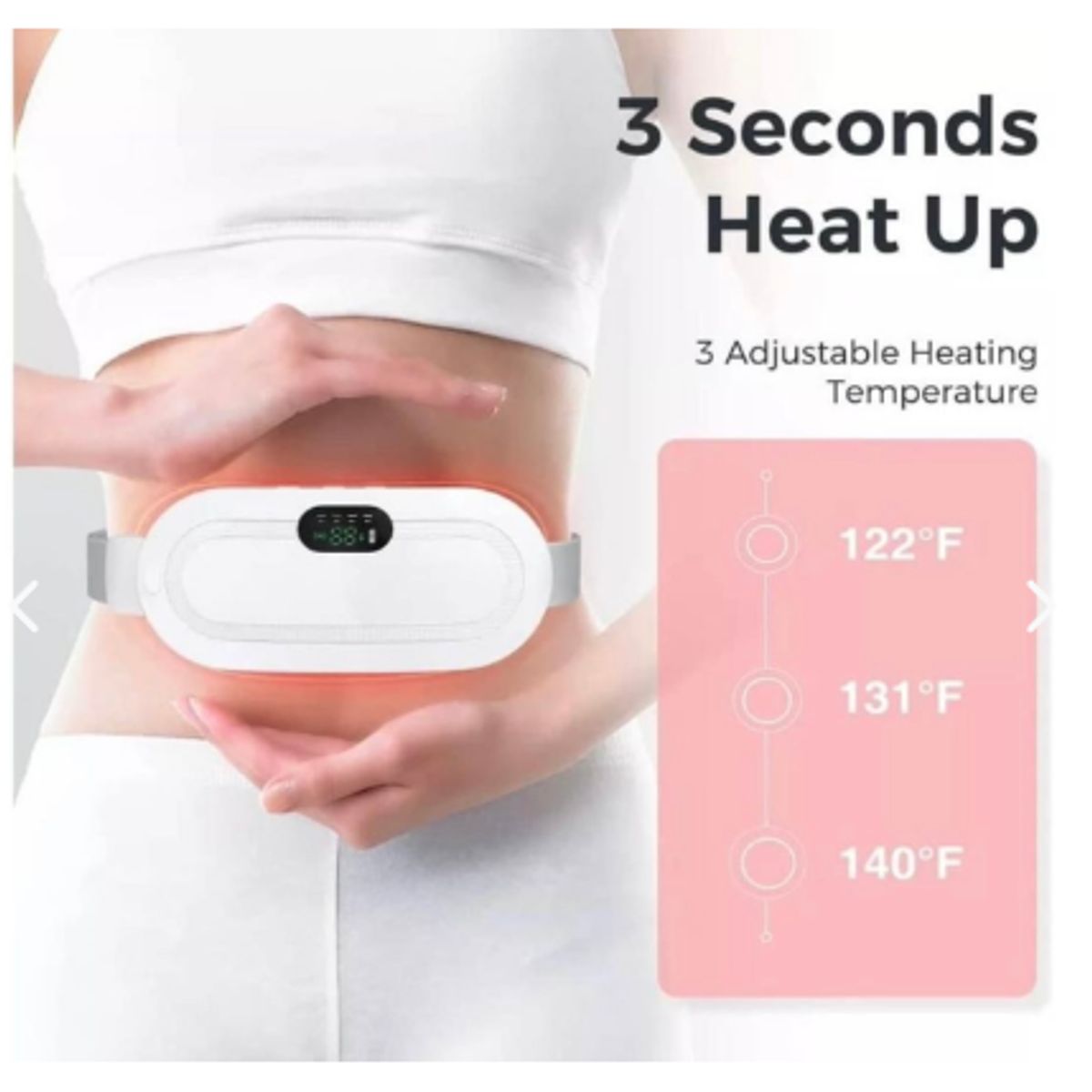 GENERICO - Cinturón Almohadilla Recargable Alivia Cólicos Menstruales